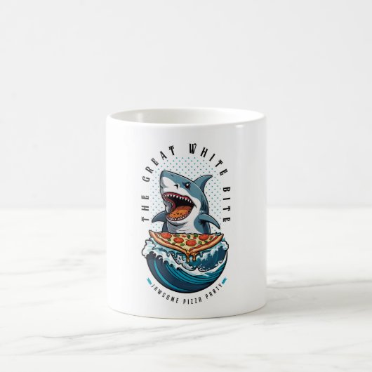 Mug Pizza pour manger des requins | Le Grand Bite Blan (Centre)