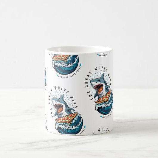 Mug Pizza pour manger des requins | Le Grand Bite Blan (Centre)