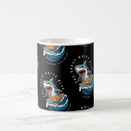 Mug Pizza pour manger des requins | Le Grand Bite Blan (Centre)