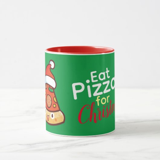 Mug Pizza pour manger sur mesure pour Noël (Centre)