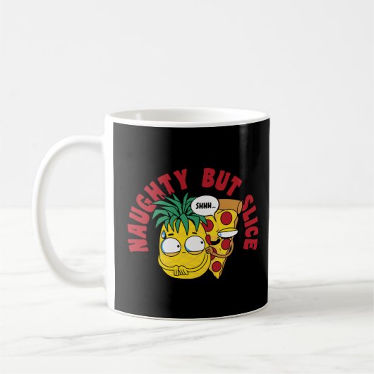 Mug Pizza Pun au fromage à pâte fine mais coquine (Gauche)