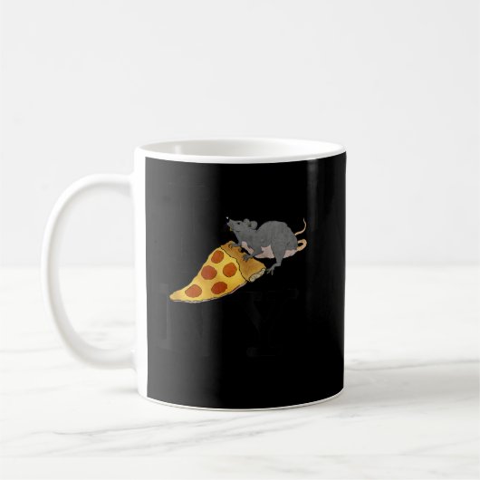 Mug Pizza Rat, I love New York, Pizza, Ironique (Gauche)