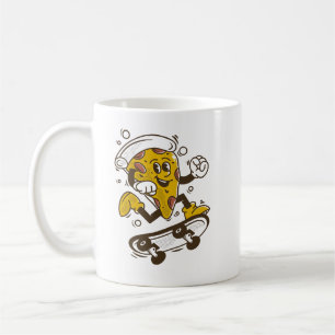 Mug Pizza Skateboard   Caractère Pizza Carton Cute
