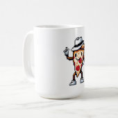 Mug Pizza Slice Dansant - Pixel Drôle Art Conception a (Devant gauche)