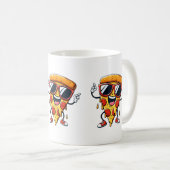 Mug Pizza Slice de dessin animé avec Vibes de fromage  (Devant droit)