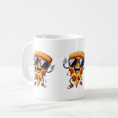 Mug Pizza Slice de dessin animé avec Vibes de fromage  (Devant gauche)
