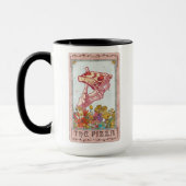 Mug Pizza Tarot Card Funny Tarot Skeleton (Gauche)