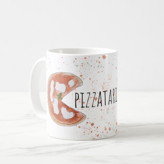 Mug Pizzatarienne double pizza (Devant gauche)