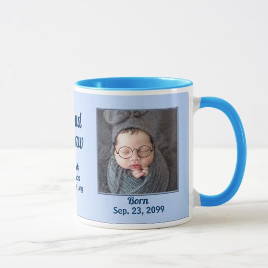 Mug Pjod PAPAW Nouveau bébé bleu 2 photo (Droite)