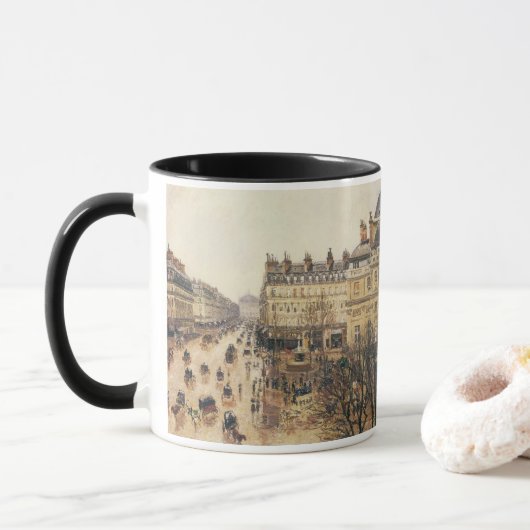 Mug Place du Théâtre Français, Paris Pluie par Pissarr (Avec donut)