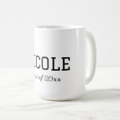 Mug Plafond de diplôme avec nom et classe d'année (Devant droit)