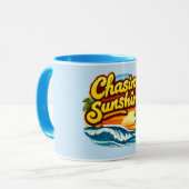 Mug Plage à la poursuite du soleil | Vibrations estiva (Devant gauche)