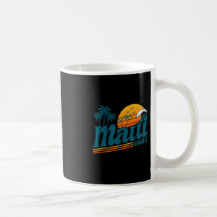 Mug Plage aux palmiers de l'île hawaïenne Maui Rétro