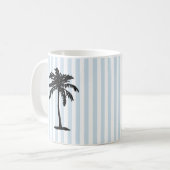 Mug Plage aux palmiers rayure nautique (Devant gauche)