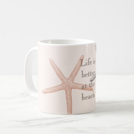 Mug Plage Blue Starfish (Devant gauche)