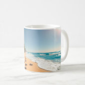 Mug Plage Chic Coquillage Doré Tropical (Devant droit)