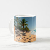 Mug Plage Chic Coquillage Doré Tropical (Devant gauche)