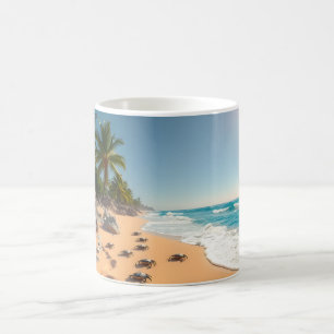 Mug Plage Chic Coquillage Doré Tropical