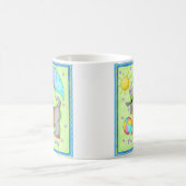 Mug Plage Chien Whimsy Art Vert bleu (Centre)