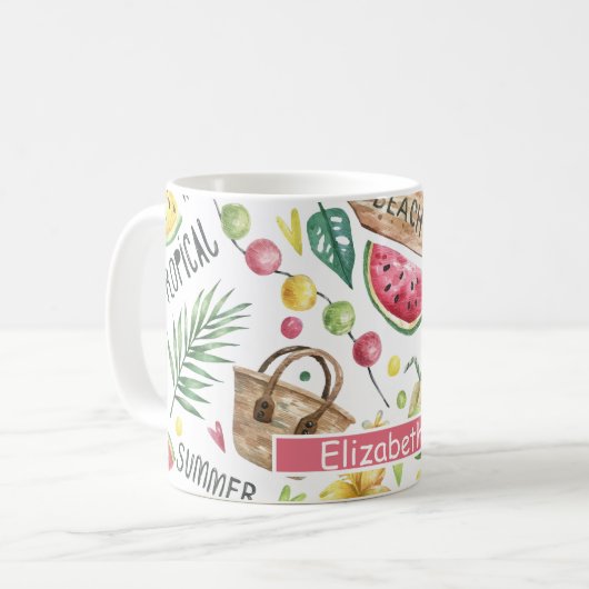 Mug Plage colorée Fille Relax (Devant gauche)