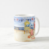 Mug Plage Côtière Océan Nom Monogramme (Devant droit)