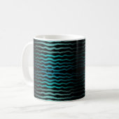 Mug Plage côtière Salé Vagues Turquoise Art Abstrait (Devant gauche)