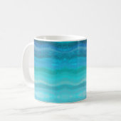 Mug Plage Côtière Vagues Salées Sur Turquoise (Devant gauche)