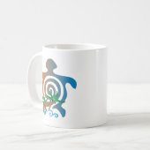 Mug Plage-coucher du soleil-tortue (Devant gauche)