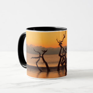 Mug Plage de bois flotté au lever du soleil Jekyll Isl