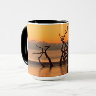 Mug Plage de bois flotté au lever du soleil Jekyll Isl