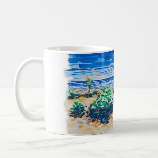 Mug Plage de Cancun coloré et frais (Gauche)