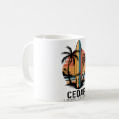 Mug Plage de Cedar Long Island Surfant Surfeur _1 (Devant gauche)
