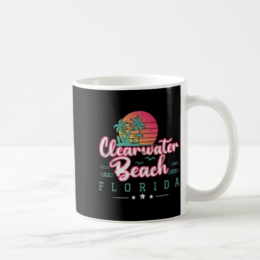 Mug Plage de Clearwater Floride Coucher de soleil trop (Droite)