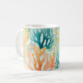 Mug Plage de Coral Reef turquoise Jaune Orange (Devant gauche)