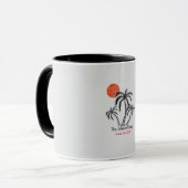 Mug Plage de coucher de soleil tropical Palmier Vacanc (Devant gauche)