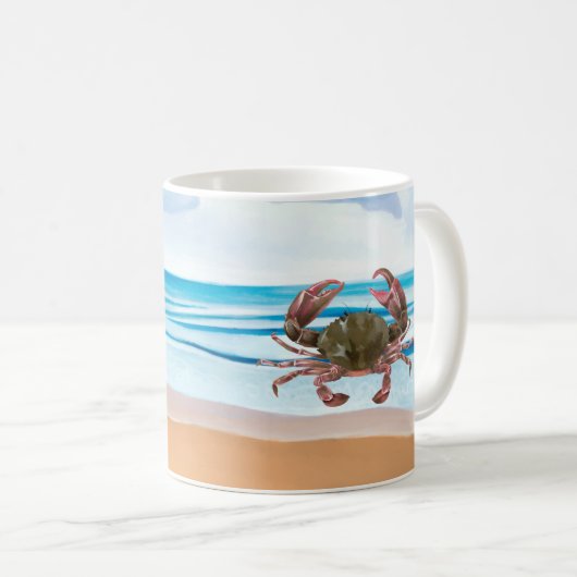 Mug Plage de crabe bleu (Devant droit)