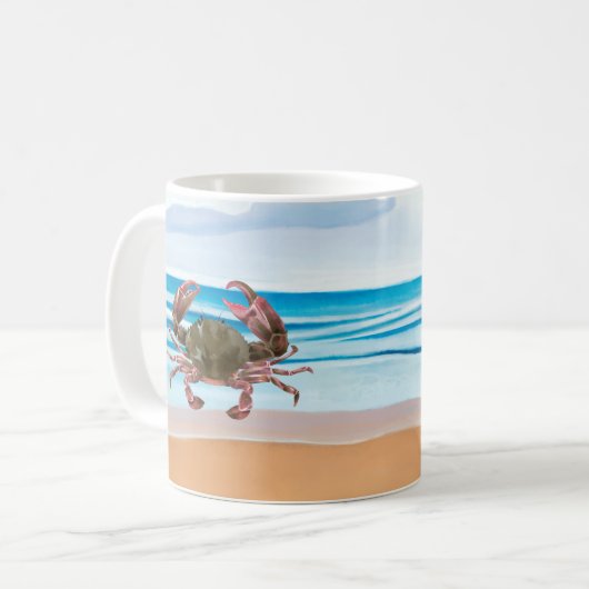 Mug Plage de crabe bleu (Devant gauche)