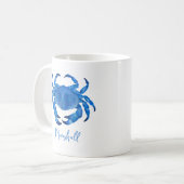 Mug Plage de crustacés de crabe bleu (Devant gauche)
