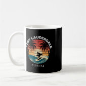Mug Plage de Fort Lauderdale Floride Surfboard Vagues (Gauche)