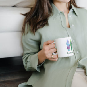 Mug Plage de Huntington Watercolor Surboards