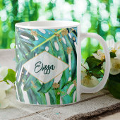 Mug Plage de la Parties scintillant d'or en feuille tr