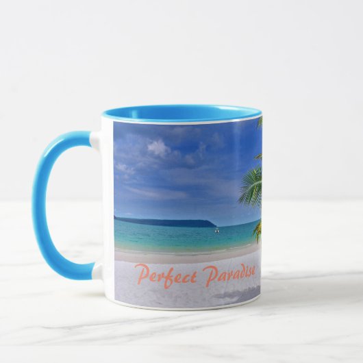 Mug Plage de l'île tropicale de Palm Tree (Gauche)
