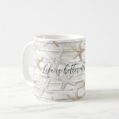 Mug Plage de l'océan tropical étoile de mer Mariage (Devant gauche)