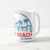 Mug Plage de Miami en été- Floride (Devant droit)
