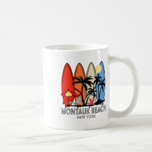 Mug Plage de Montauk New York Planche de surf Rétro Vi