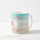 Mug Plage de Noël Pink Starfish (Devant droit)
