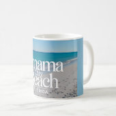 Mug Plage de Panama City Floride, vintage (Devant droit)