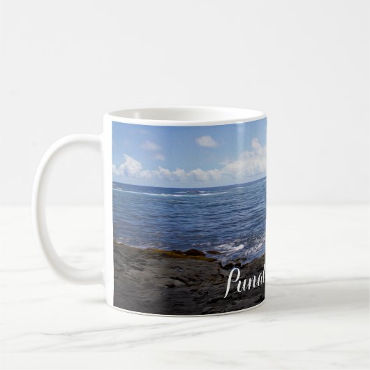 Mug Plage de sable noir de Punalu'u Hawaii (Gauche)
