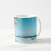 Mug Plage de sable tropical océan aventure personnalis (Devant droit)