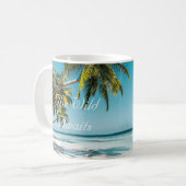 Mug Plage de sable tropical océan aventure personnalis (Devant gauche)
